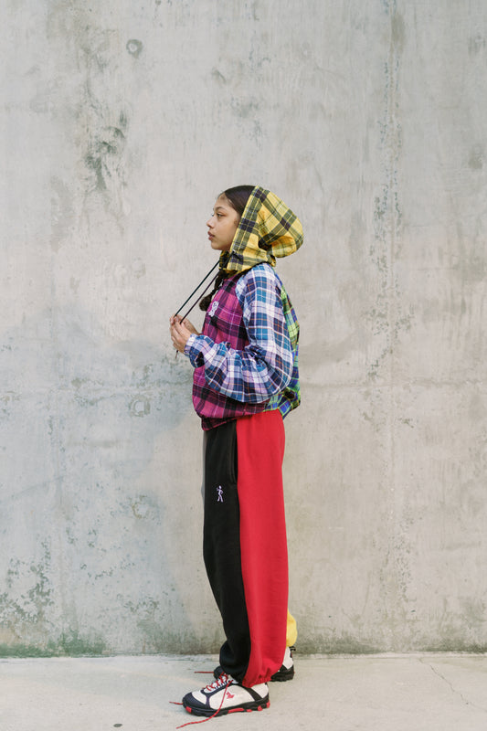 Plaid Windbreaker Zip Up